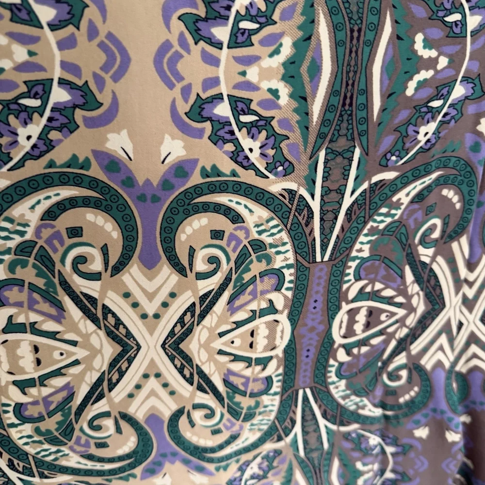 Earthbound Boho Jumpsuit Wide Leg Romper Womens L Paisley Flowy Festival Hippie - Picture 6 of 10